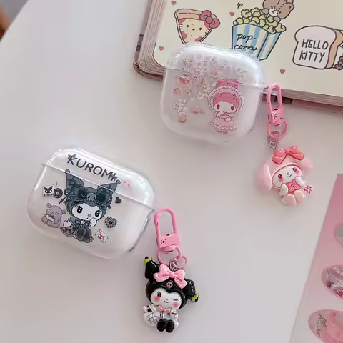 Sanrio Kuromi My Melody Cute Earphone Case For Airpods 1 2 3 4 Pro 2 3 Wireless Bluetooth Headset Pr