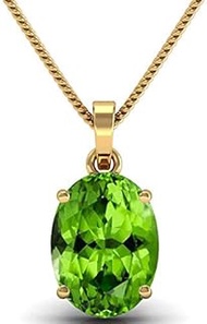 Natural Peridot Loose Gemstone Weight 5.25 Ratti / 4.50 Carat Natural Peridot Stone Gold Plated Pend