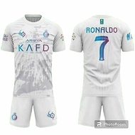 Ronaldo away white alnassr children's football Jersey, latest season 2024