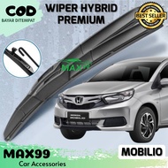 WIPER HYBRID MOBILIO / WIPER HYBRID PREMIUM MOBILIO / WIPER KACA HYBRID HONDA MOBILIO / 1 PASANG - M