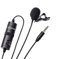 Boya BY-M1 Lavalier Microphone For Smartphone &amp; Camera หนีบปกเสื้อ ไมค์อัดเสียง สายยาว 6 เมตร ไมค์มือถือ ไมค์กล้อง