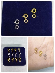 KOKOT/PENGAIT KALUNG DAN GELANG/MODEL BULAT/PERAK ASLI SILVER 925 LAPIS EMAS