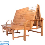 Folding Sofa Bed Dual Use Double Household Multifunctional Solid Wood Daybed Office Single Simple Ba