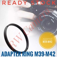 M39-M42 Adapter Manual Lens Mount Thread M39 L39 LTM to M42 Step Up Ring Converter 39-42