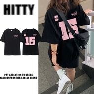 HITTY 100% Cotton woman t shirt oversize korean style woman 15 printed baju wanita baggy shirt overs