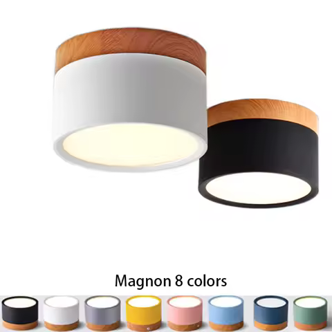 LED Down Light 7W 15W Macaroon Aluminum Ceiling Nordic Wood Grain Spotlight Indoor Lobby Living Room