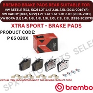BREMBO GENUINE DISC BRAKE PAD (REAR) FOR VW BEETLE [5C1, 5C2] '11-19YR / CADDY [MK3, MPV] '04-15YR /