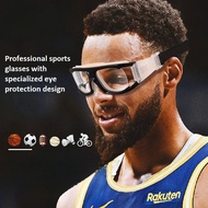 Outdoor Basketball Sports Glasses Large Frame Finished with Degree Explosion-proof Football Goggles 