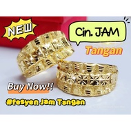 Wing Sing Cincin Jam Tangan Fesyen Stamping Emas 916 / 916 Gold Design Fashion Ring
