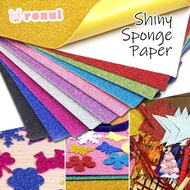 ROXUL Handmade Paper, Self-adhesive Flash Colorful Glitter Foam Paper,  A4 EVA Cardstock Decorations