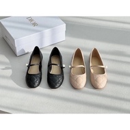 Dior Women's Shoes - Pearl Buckle Retro Flat | Comfortable & Breathable
