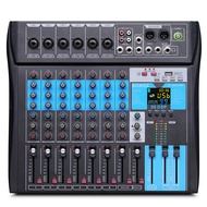 BOMGE Professional Mixer Sound Board Console 8 Channel Desk System w/USB Audio Interface USB-B Recor