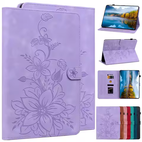 Flip Stand Case for Samsung Galaxy Tab S6 Lite SM-P620 P625 P610 P615 A8 X200 X205 A7 T500 T505 Pu B