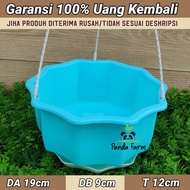 Pot Gantung Bunga Tanaman Cantik no 6 Enoki - Warna Toska
