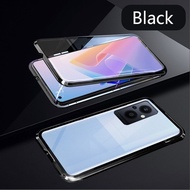 For Oppo Reno 8 Pro 5G 7Z Reno8 Pro Reno8Pro Reno8Z Reno8 5G Metal Flip Phone Case Double Side Tempe