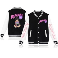 Men Women Hoodie Aphmau Merch Zip Up Baseball Uniform Fleece Jacket Girl Boy Streetwear Cartoon Hip 