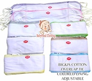 Half dozen bigkis overlap tie adjustable belly binder for newborn 100% cotton affordable