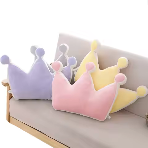 Soft Princess Crown Pillow Stuffed Sleeping Pillow Girl Room Sofa Decor Rainbow Cloud Star celebrity