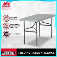 Lifetime 4ft. Folding Table (Dark Grey) #80612 .