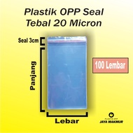 OPP Seal Plastic 6.5 x 16 Cm Plastic Packaging Thickness 20 Micron Contents 100 Sheets