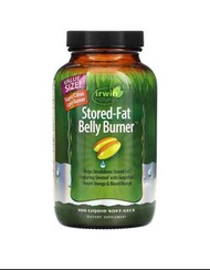 Irwin 腹部脂肪燃燒劑，100 粒液體軟凝膠  Naturals Stored-Fat Belly Burner
