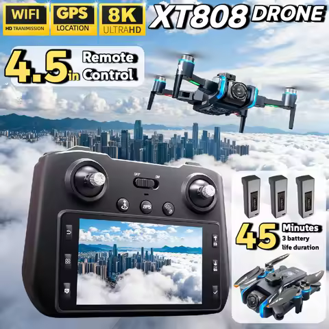 Hot for Genuine XT808 GPS Brushless Motor Drone Professional HD Dual Camera Dron 5G WIFI FPV Foldabl