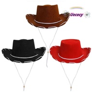 UECECY Cowboy Hat, Adjustable Performance Cowgirl Hat, Fashion Cosplay Costume Cowboy Accessory Prop