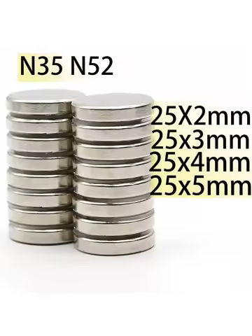N52 25x2 25x3 25x4 25x5 N35 Strong Disc Neodymium Round Magnet Search Magnet Fridge ,Generator Custo
