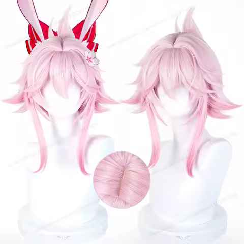 HSR Evanescia Cosplay Wig 46cm Short Woman Hair Anime Cosplay Wig Halloween Heat Resistant Synthetic