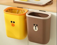 Line friends sally 雞仔 brown 熊大 廚房 垃圾桶 廚櫃 掛式 收納桶 雜物桶 家居 日用品 送禮 禮物
