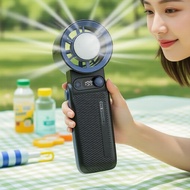 F5PRO Quiet 8000mAh USB Fan - Foldable Handheld Cooler, 199 Speed Settings, 30 Hours Battery