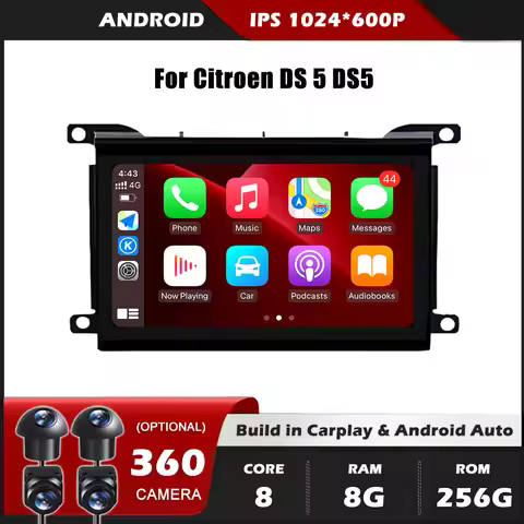 7"inch For Citroen DS 5 DS5 2011 - 2018 GPS Navigation Android Auto Carplay Multimedia Player 5G Wif