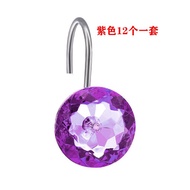 Cross-border Shower Curtain Hook.Large Round Acrylic Transparent Rhinestone Shower Curtain Hook  Cur