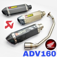 Exhaust Honda ADV160 Ekzos Full System Tabung Muffler Stainless Steel ADV 160 Motor Accessories Visor Akrapovic Long