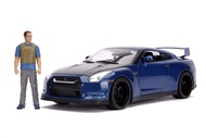 Fast & Furious 1:18 Nissan GT-R R35 & 3" Brian Figure, Toys for Kids and Adults