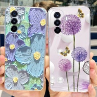 สำหรับ Huawei Nova Y70 / Huawei Nova Y70 Plus เคส MGA-LX9ดอกไม้สีสันสดใสพิมพ์ลายการ์ตูนฝาครอบเนื้อนุ