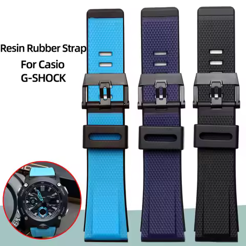 Resin Rubber Strap For Casio G-SHOCK Octagonal GA-2000-1A2 PRG-600 PRW-6600 Series Watchband Waterpr