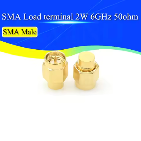 2-20PCS 2W 6GHz 50 ohm SMA Male RF Coaxial Termination Dummy Load Gold Plated Cap Connectors Accesso
