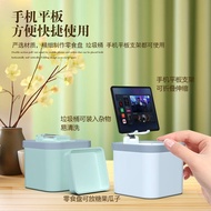 Mobile Phone Stand Mobile Phone Holder With Trash Can Smart Phone Stand Desk Space Organizer