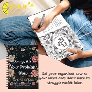 XIANS Legacy Planning Notebook, Color I'm Dead Now What Book Planner Guided End of Life Planner, Cre