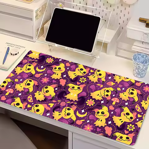 Natural Rubber Mouse Pad Pokemon Mimikyu Gaming Accessories Mousepad Gamer Completo Computer Keyboar