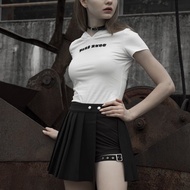 龐克蘇格蘭假兩件開衩短裙 / 短褲內裏
