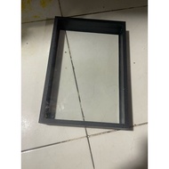 Wooden frame glass box with hinge 22x31cm