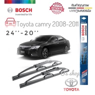 ใบปัดน้ำฝน ซิลิโคน ตรงรุ่น Toyota Camry ปี 2008-2011 ไซส์ 24-20 ยี่ห้อ BOSCH ของแท้ จำนวน 1 คู่**ส่งไวจบในที่เดียว**