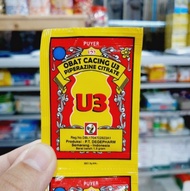 Obat Cacing U3 Puyer Cap Ayam Jago Obat Cacing Serbuk Sachet - Isi 24sachet