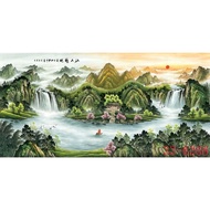 DL688 Wall Decoration Mural-Mountain Water Painting Money Cornucopia Calligraphy Painting Living Roo