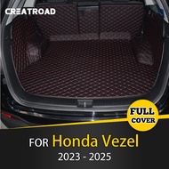 Auto Full Coverage Trunk Mat For Honda Vezel 2023 2024 2025 Car Boot Cover Pad Cargo Liner Interior 