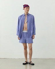 Piccoro - Lazy Striped Shorts กางเกงขาสั้นขอบยางยืด