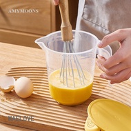 MAELOVE 1000ml Pointed Kitchen Baking Mixing Cup Liquid Measuring Container Baking Tools Foam Filter Measuring Cup With Lid And Measuring Scale