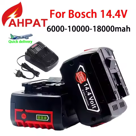 2025 New AHPAT Replacement 14.4V 6.0Ah Li-ion Battery for Bosch Power Tools: GBH/GDR/GSR/DDS180 & BA